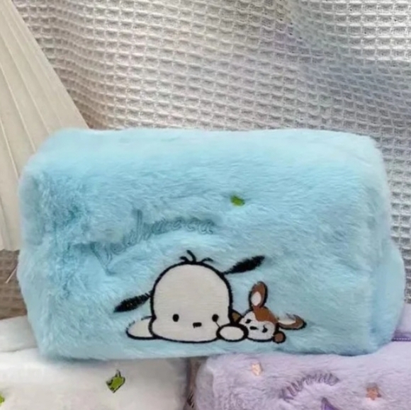 Sanrio Pochacco Baby Blue Embroidered Makeup Bag - Picture 3 of 16